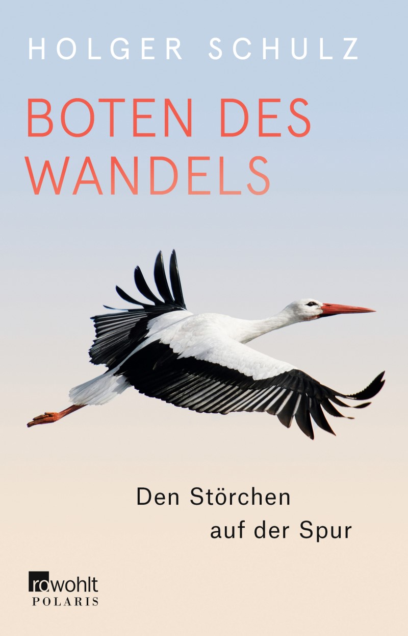 Auf dem Cover des Buches ist ein fliegender Storch abgebildet