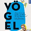 Blau-weißes Cover des Buches "Vögel" mit einem Foto des Autors